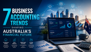 Discover 7 business accounting trends shaping Australia in 2026, from AI and automation to cloud accounting, real-time reporting, cybersecurity and outsourcing.